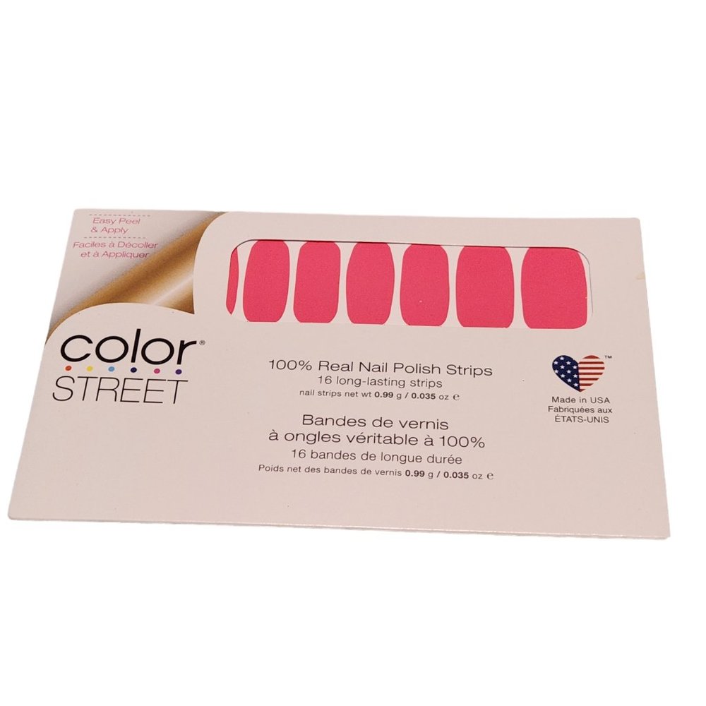 New Unopened Color Street Nail Strips - Solid Neon Pink